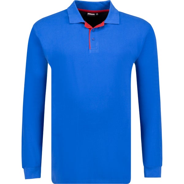 Royal blue long sleeve polo