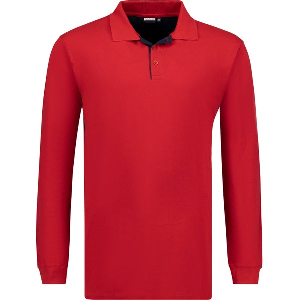 Red long sleeve polo