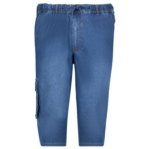 Blue stretch jeans cargoshort
