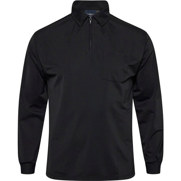 Black cool effect polo with long sleeves