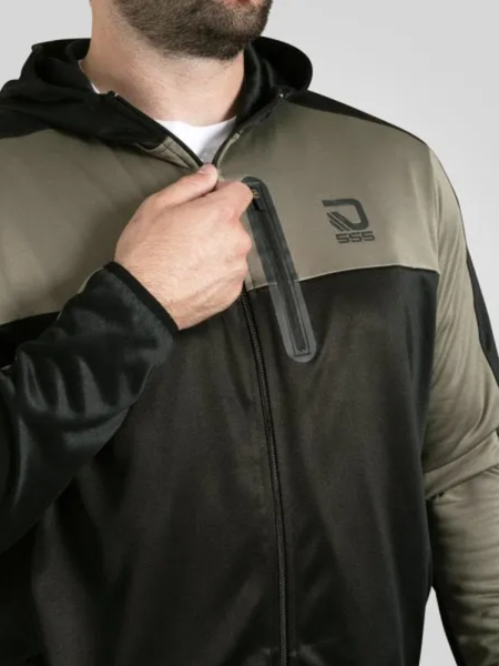 Black dry wear zip thru hoodie