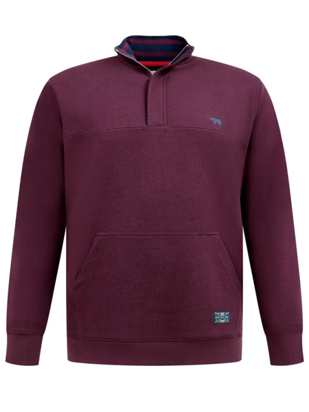 Burgundy quarter neck sweatshirt