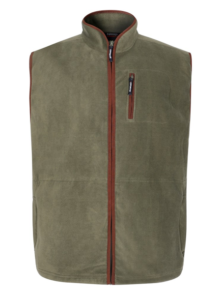 Olive green fleece gilet