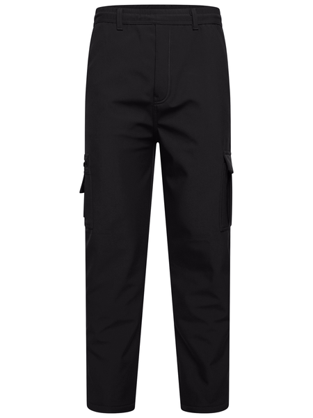 Black softshell cargo pants