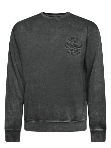 Black garment dye sweater