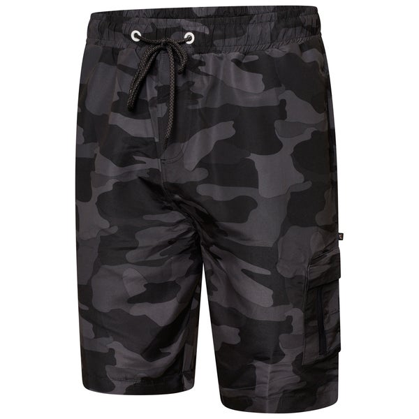 Charcoal camo print cargo swimmers