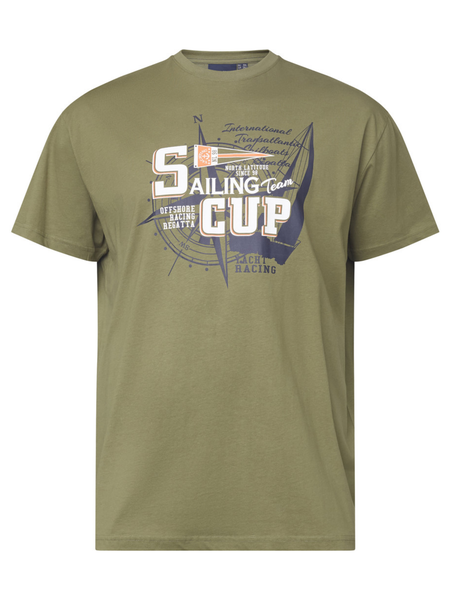 Olive green t-shirt w/ print