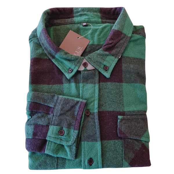 Forest green flannel shirt