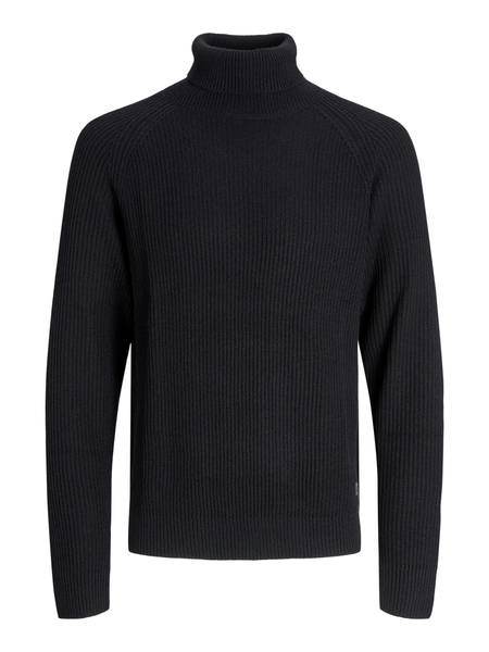 Black roll neck knit
