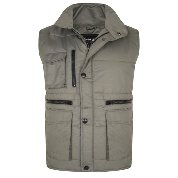 Olive green multipocket gilet