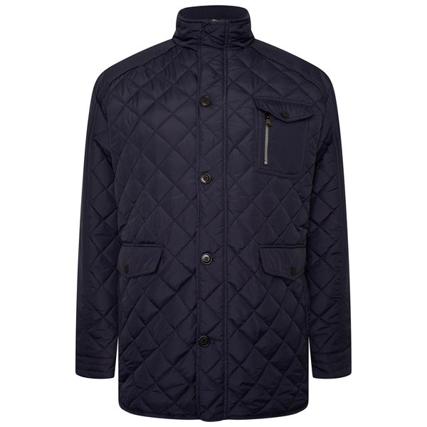 Navy heritage quilted coat