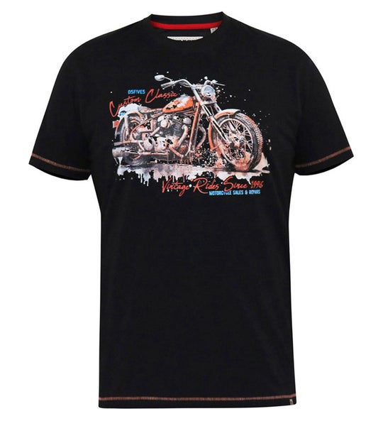 Black motorcycle t-shirt