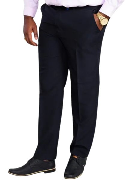 Navy adjustable waist smart trouser