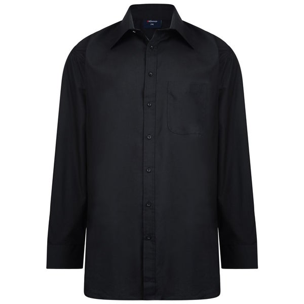Black longsleeve plain collar shirt
