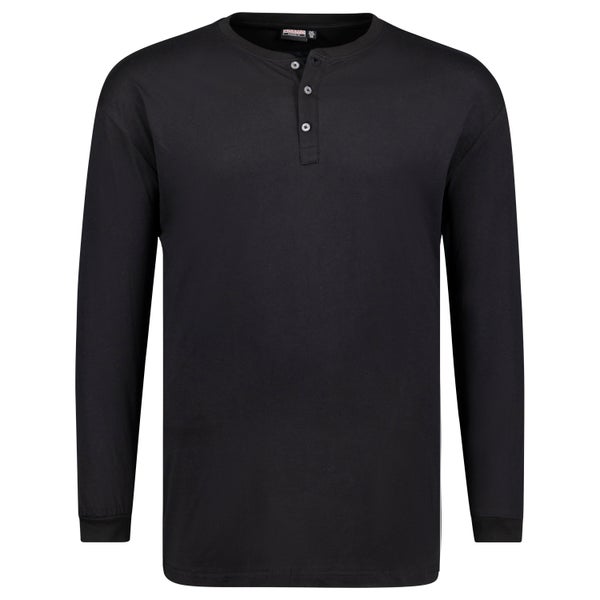 Black long sleeve grandad shirt