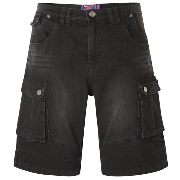 Denim cargo shorts
