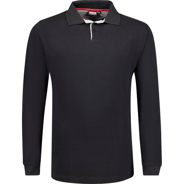 Black long sleeve polo