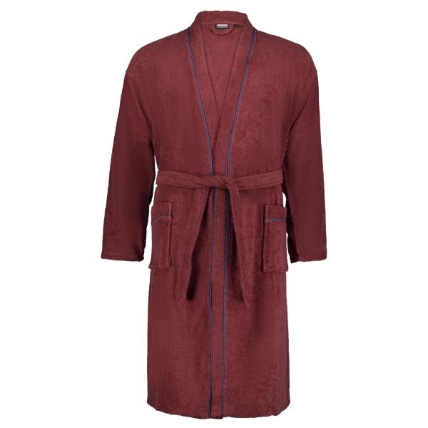 Red terry bathrobe
