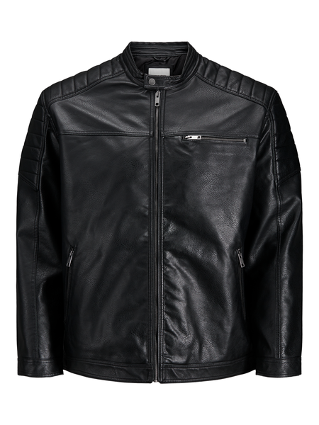 Black JJEROCKY biker jacket