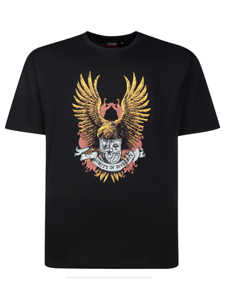 Black eagle print t-shirt