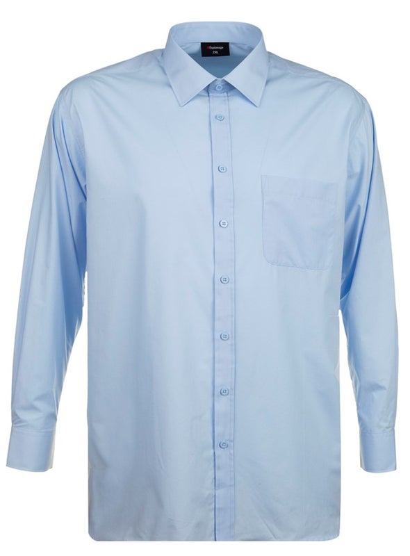 Light blue longsleeve plain collar shirt