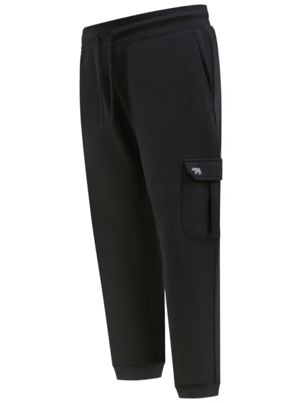 Black cargo pocket joggers