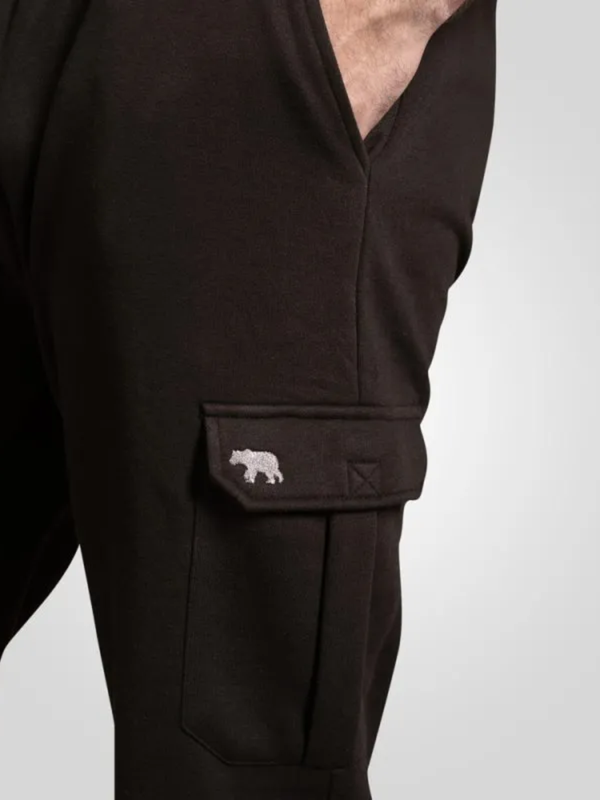 Black cargo pocket joggers