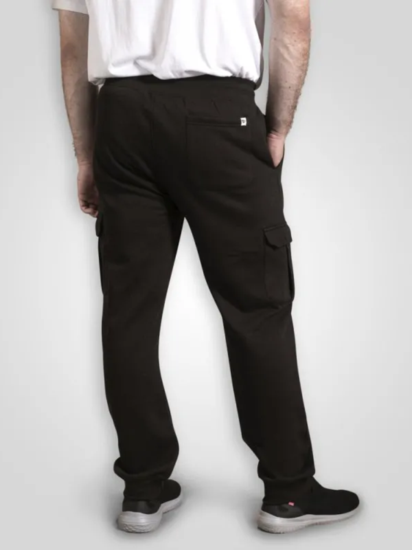 Black cargo pocket joggers