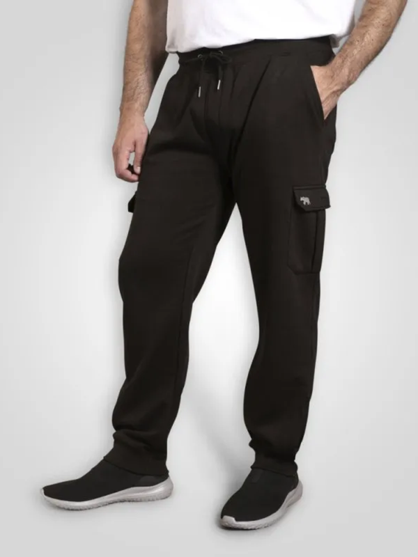 Black cargo pocket joggers