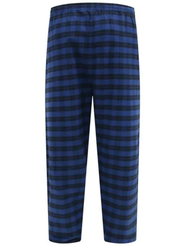 Navy check lounge trousers