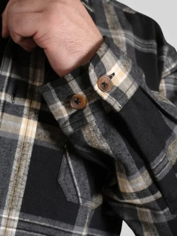 Black shacket overshirt