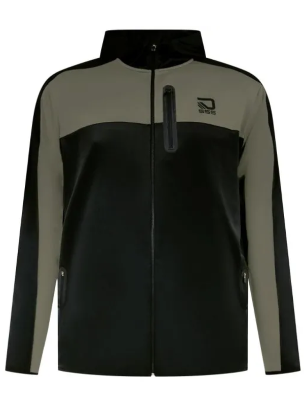 Black dry wear zip thru hoodie