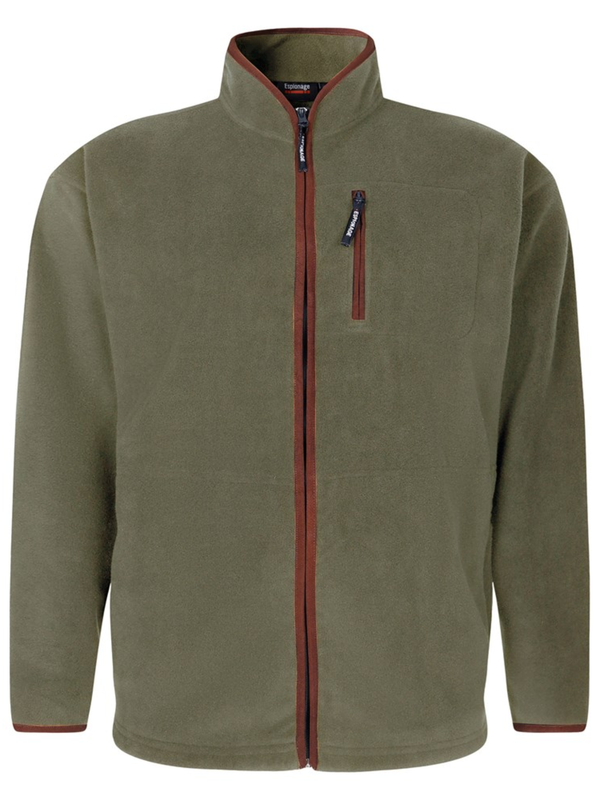 Olive green fleece jacket