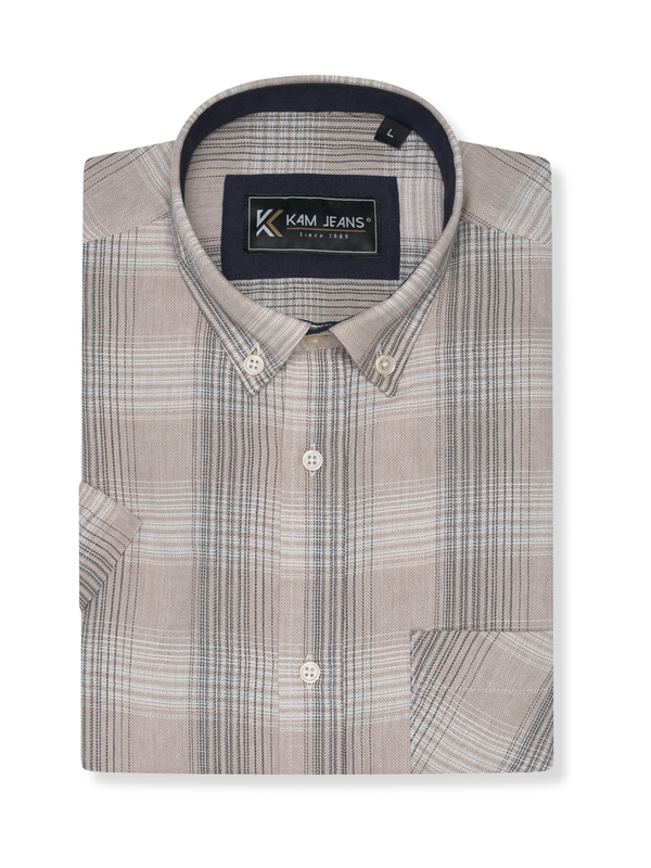 Textured check shirt