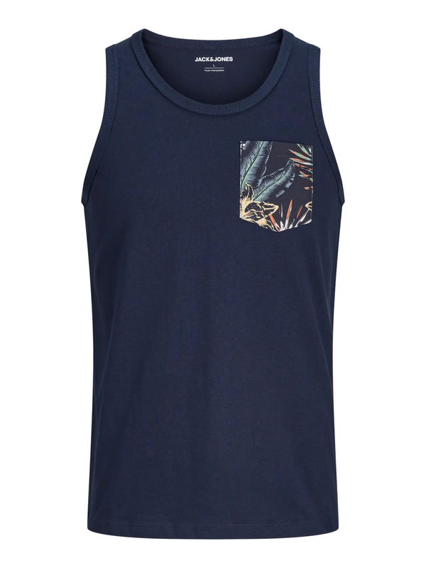 Navy tanktop with chest pocket