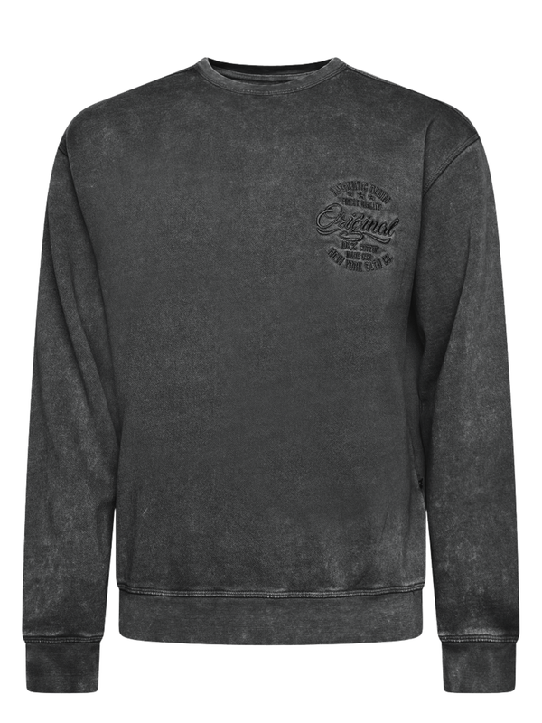 Black garment dye sweater