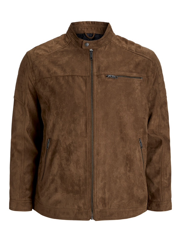 Cognac JJEROCKY biker jacket