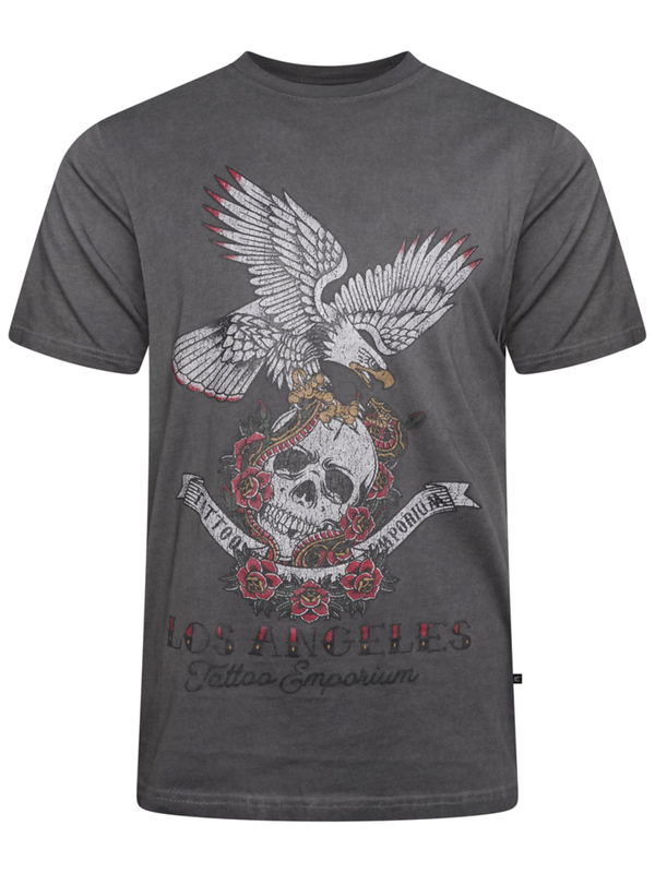 Dark grey skull and eagle t-shirt