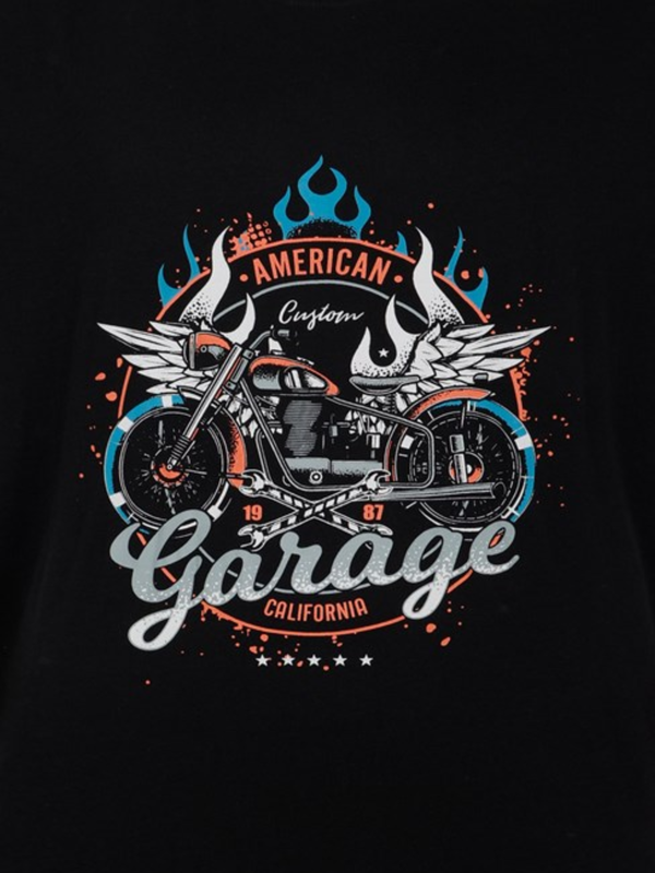 Black motorcycle t-shirt
