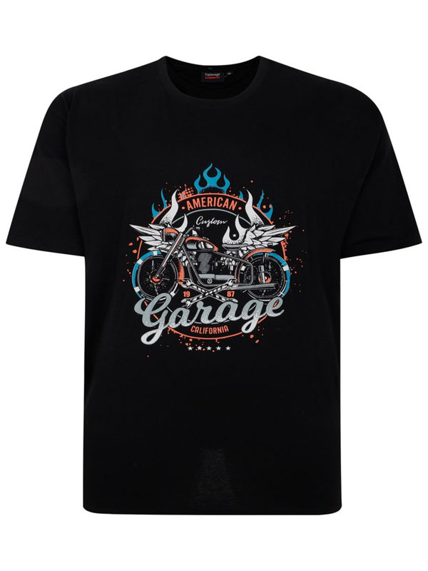 Black motorcycle t-shirt