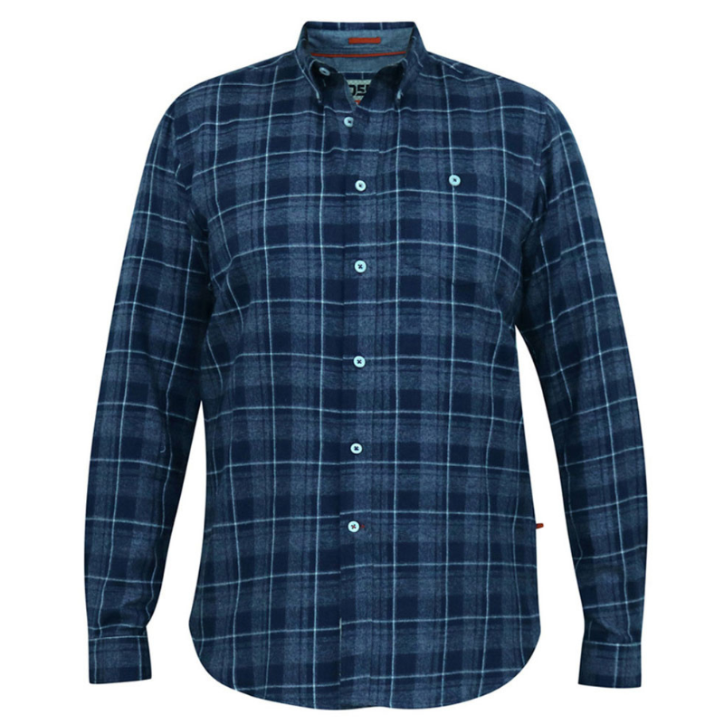 Blue checked flannel shirt