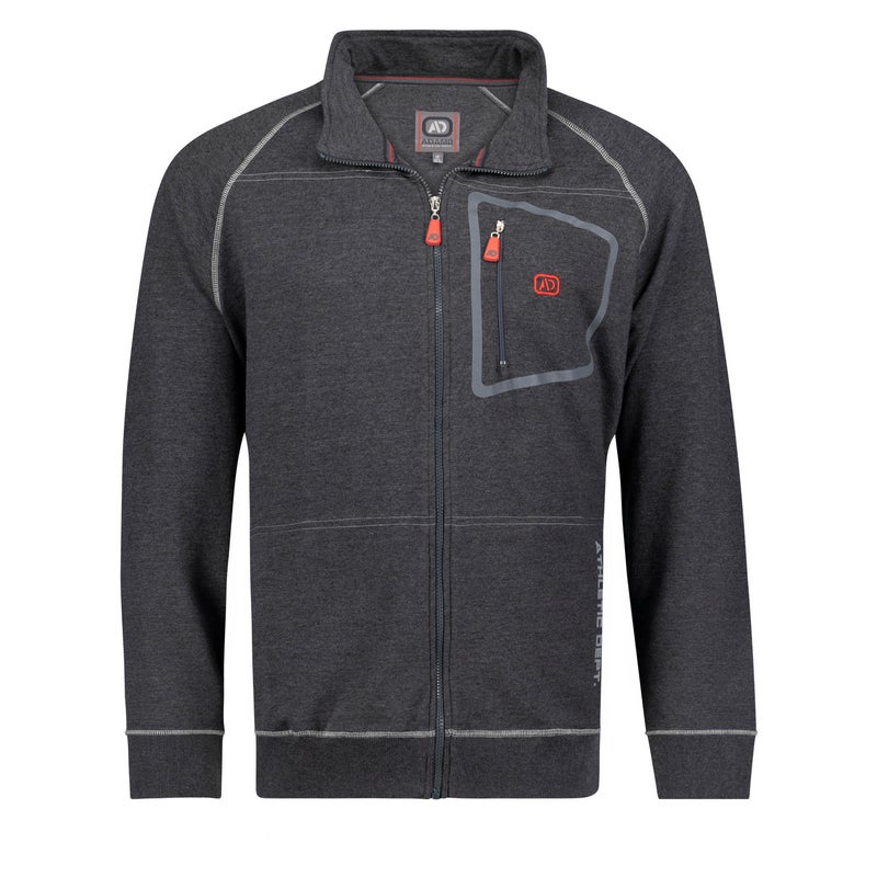 ANTHRACITE SWEATJACKET WITHOUT HOOD