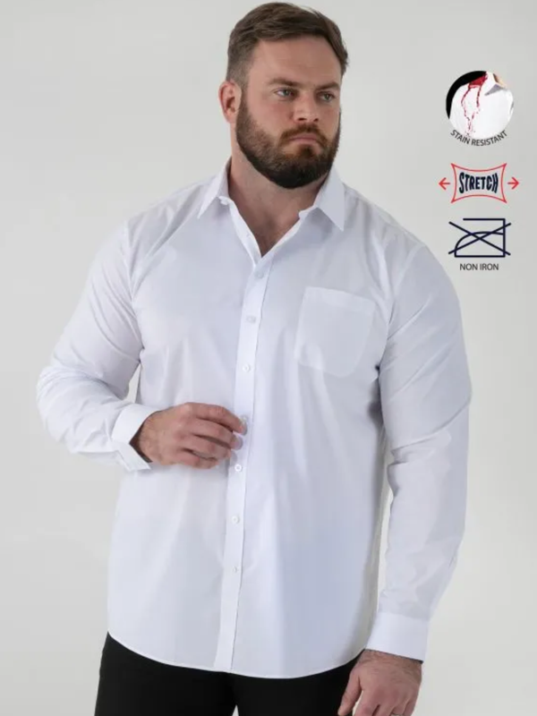 White stretch shirt