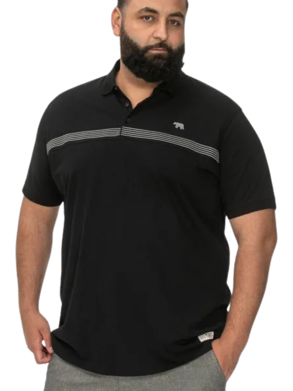 Black polo shirt