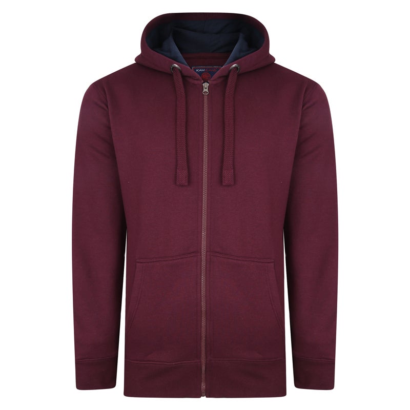 Tummanpunainen huppari, isot koot