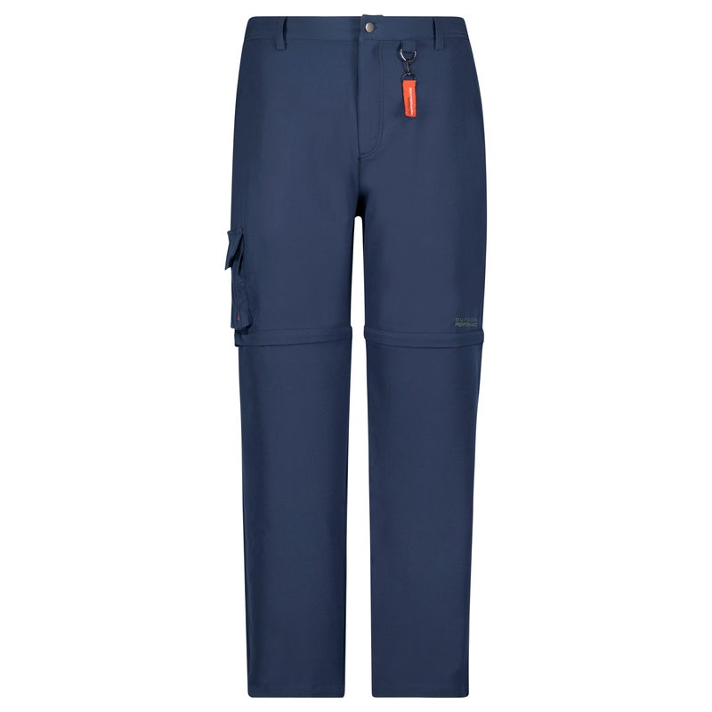 Navy hiking pants with detachable leg