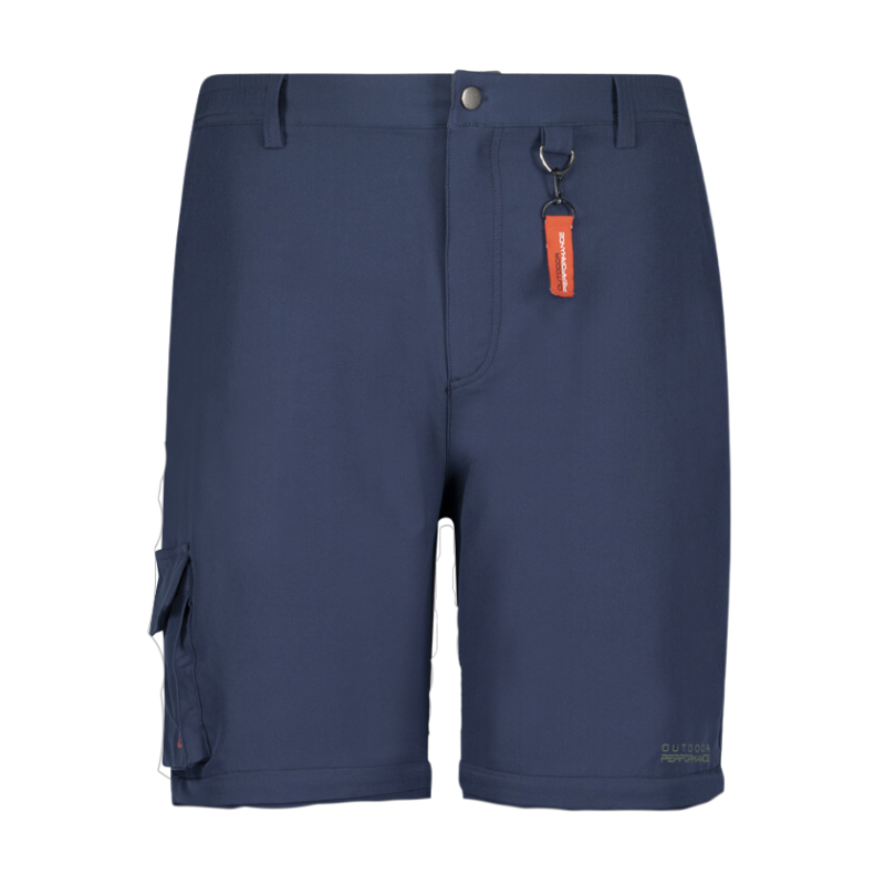 Navy hiking pants with detachable leg
