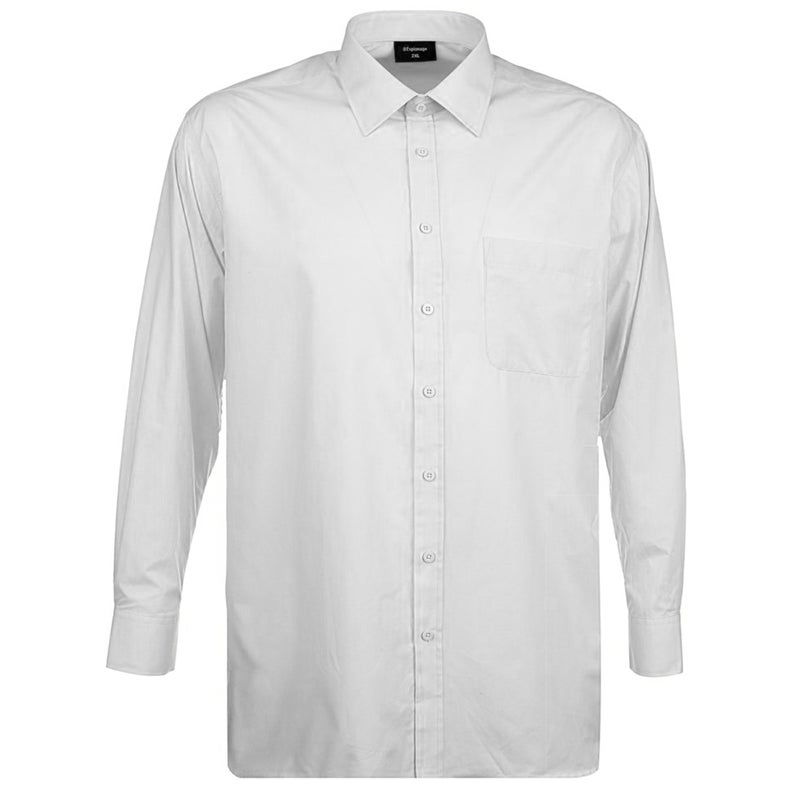 Valkoinen kauluspaita, isot koot 2XL-8XL