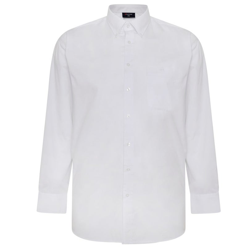 Valkoinen kauluspaita, isot koot 2XL-8XL